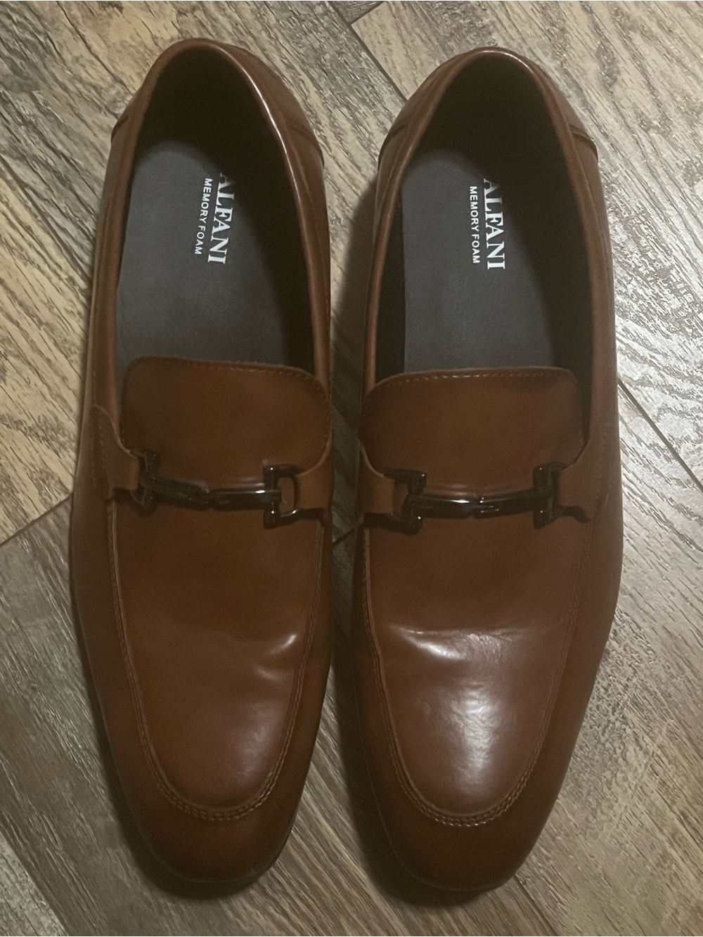 ALFANI Men's Brown Otis Bit Slip-On Loafers with Buckle Size 12 M